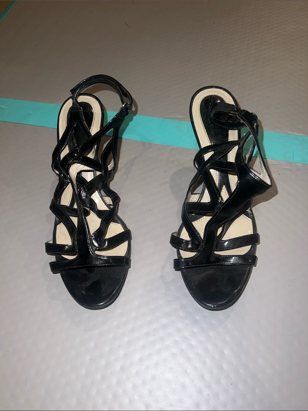 Naturalizer Black Strappy High Heel Sandals